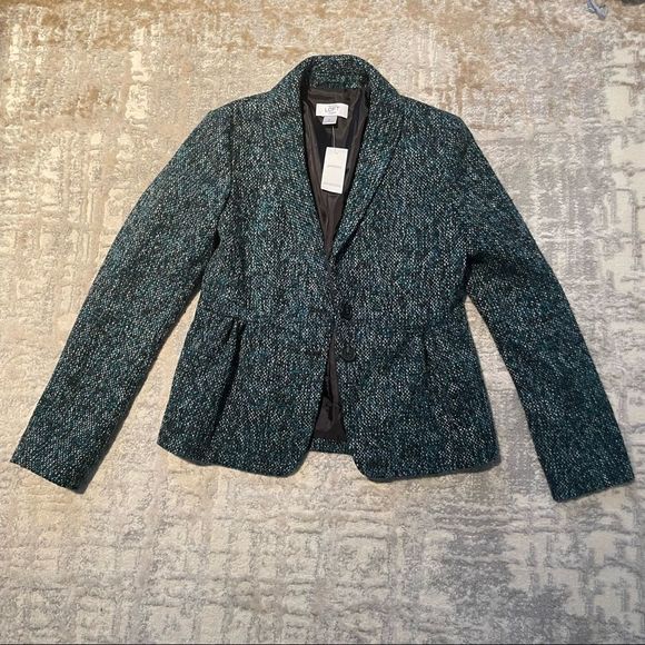 NWT LOFT Peplum Tweed Jacket - Picture 1 of 8